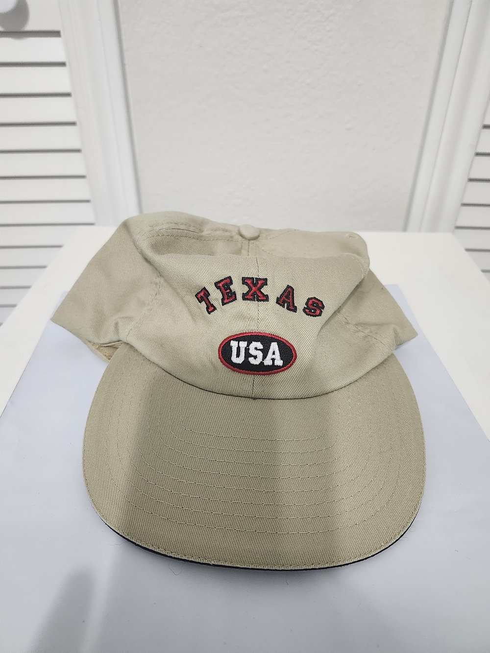 Texas USA Embroidered Khaki Baseball Cap